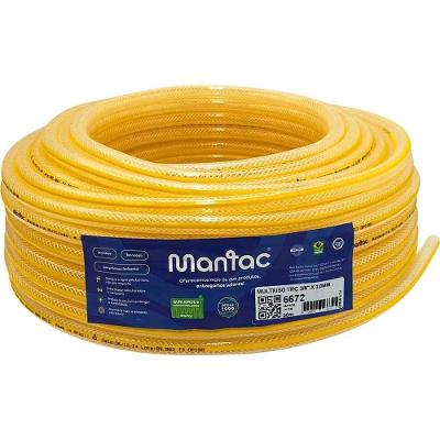 Mangueira 6674 para Ar e Água com Trançado de Poliéster Transparente Mantac 50M