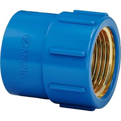 Conexão Hidráulica 501 com Bucha de Latão para Água Fria Azul Krona