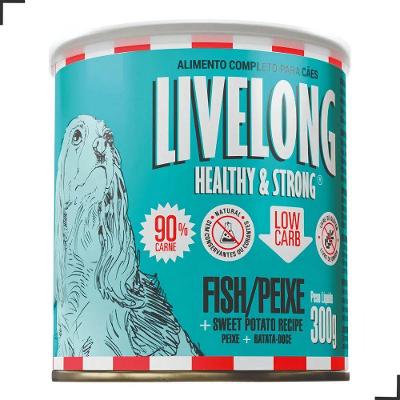 Ração Úmida para Cães Livelong Natural Sabor Peixe 300g 1 Unidade