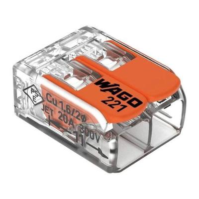 Conector de Emenda 2 Polos 24776 32A com IP20 450V Bivolt Wago Brasil
