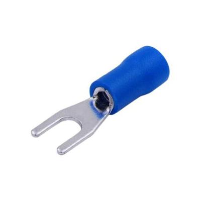 Pré-isolado Forquilha Azul L4 Conector para Cabo 1,5mm a 2,5mm Azul Germer