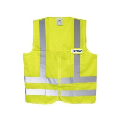 Colete de Sinalização m Imbat com Faixas Retrorrefletivas e 1 Bolso Amarelo 58CM