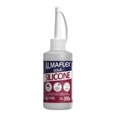 Cola de Silicone 806 Almata Silicone Branco 100G para Eva Isopor Feltro Madeira