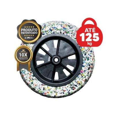 Pneu Maciço para Carrinho Leve 3,25 X 8 X 3-4'' com Resistência e Durabilidade Bivolt Force