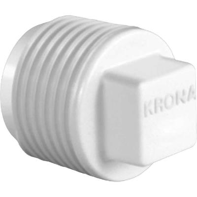 Plug Roscável 294 para Restrição de Água com Rosca 3-4 em PVC Branco Krona 50 Unidades
