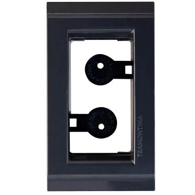 Placa para Móvel de 1 Posto Liz Grafite com Instalação Facilitada Tramontina