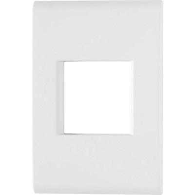 Placa de Interruptor Liz 2 Postos Juntos Acabamento Perfeito Branco Tramontina