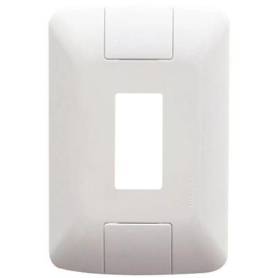 Placa de Interruptor e Tomada Aria 1 Posto Vertical Branco Tramontina 4X2