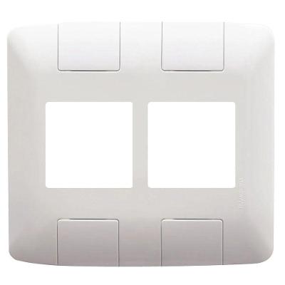 Placa 4 Postos Aria com Acabamento Auto Brilho Branco Tramontina 12CM