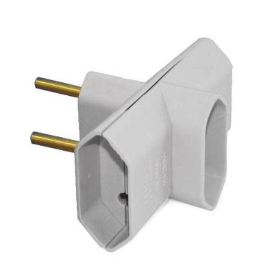Pino Três Saídas 2P 10A Cinza Bivolt Mec Tronic P3SPB Conexão Elétrica Segura