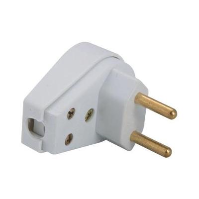 Pino e Plugue Pino Macho Angular 2P 20A-250V Bivolt Branco Tramontina
