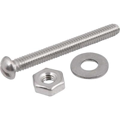 Parafuso Vonder 2040532120 Cabeça Redonda com Porca e Arruela Inox Aço Inox 4 Unidades