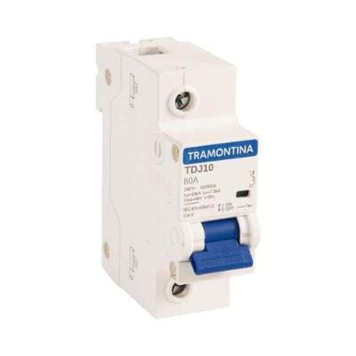 Disjuntor TDJ10-1C80 1 Polo 80A 10KA Bivolt Branco Tramontina