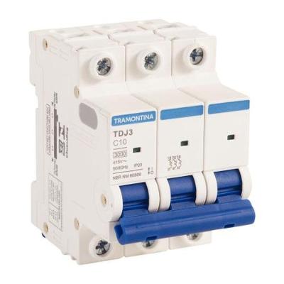 Disjuntor 3K para Protecao de Circuito Bivolt Branco Tramontina 3X10A