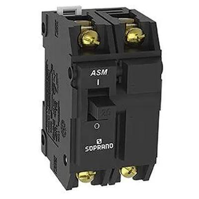 Disjuntor Bipolar Nema 20A Proteção Elétrica Bivolt Soprano Construção Civil