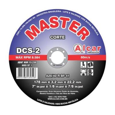 Disco de Corte DCS-2 MASTER com 2 Telas para Reforço Alcar 22.2CM