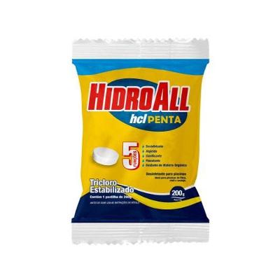 Desinfetante para Piscina Cloro Penta Pastilha Multifunção 200g Hidroall