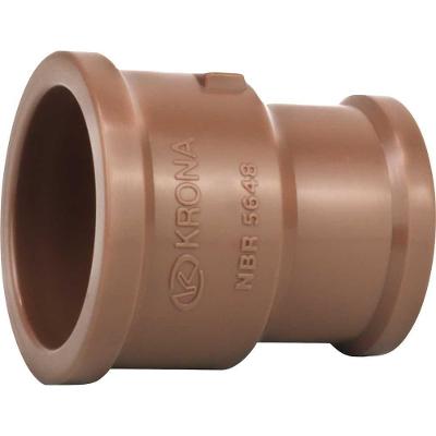 Luva de Redução Soldável 452 Conexão Segura PVC Marrom Krona 40MM X 32MM