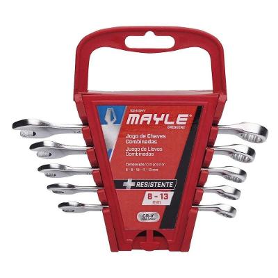 Jogo de Chave Combinada 6mm a 32mm Mayle Niquelado 15 PEÇAS