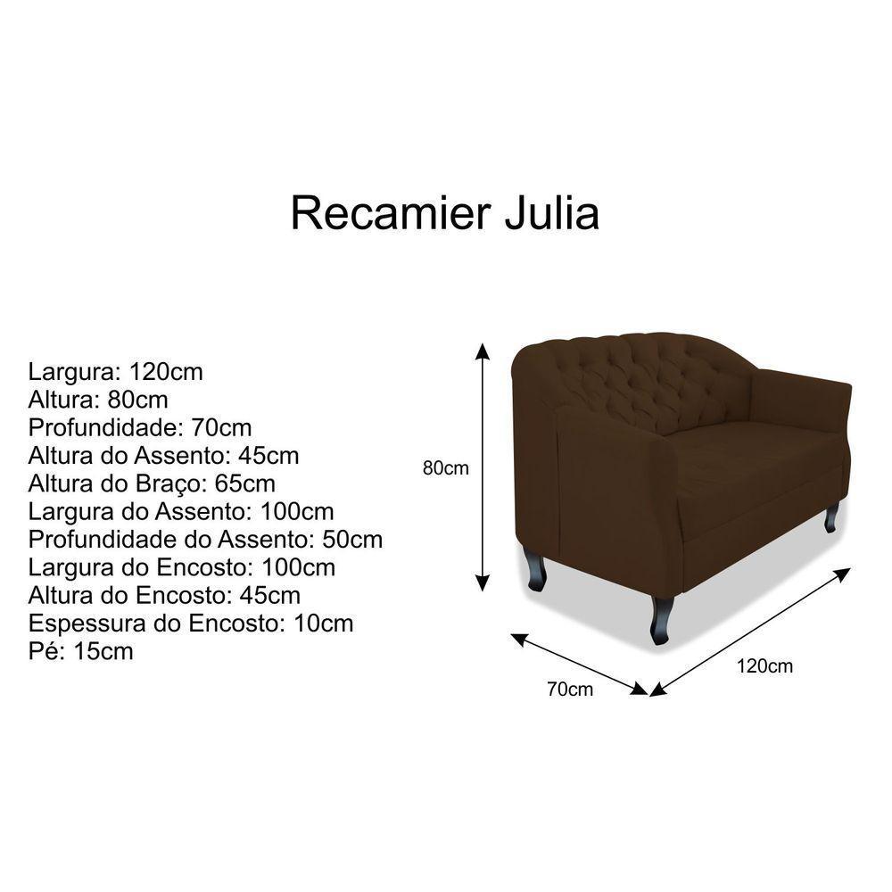 Kit Namoradeira E 02 Poltrona Julia A02 Corano Marrom - 2