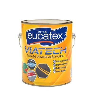Tinta Viatech Demarcação Viária com Máxima Resistência e Super Aderente Vermelho Eucatex 3,6L