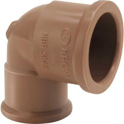 Joelho 90° Redução Soldável 434 Água Fria PVC Marrom Krona 32MM X 25MM