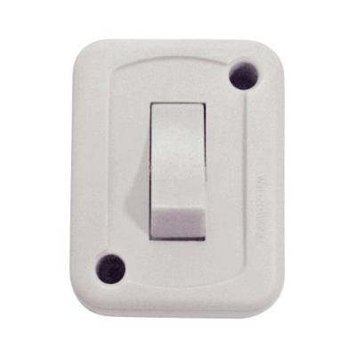 Interruptor Simples Sobrepor 10A 250V para Instalações Elétricas Branco Tramontina 36716