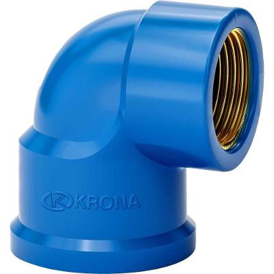 Joelho 90° Linha Soldável Conexão Hidráulica Atoxico Azul Krona 20MM X 1-2