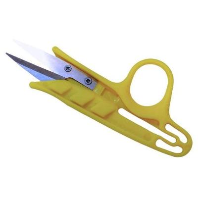 Tesoura de Arremate BRASFORT para Picotes e Pontos Aço Inox Cabo em PVC Amarelo