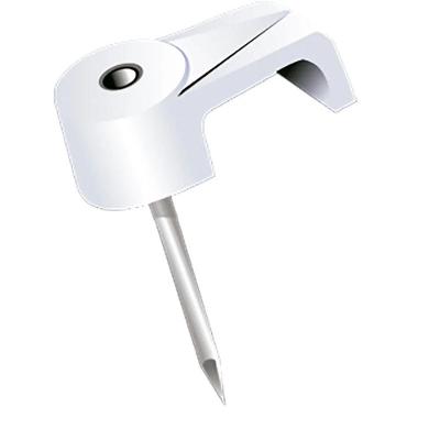 Grampo 2,0 a 4,0mm Ri Sampiet Prego Comum Branco 15 Pçs Clips para Cabo de Aço