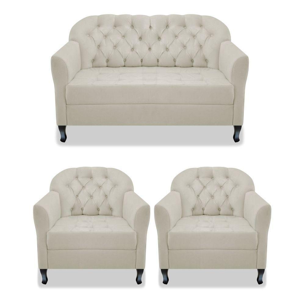 Kit Namoradeira E 02 Poltrona Julia A02 Bege - 1