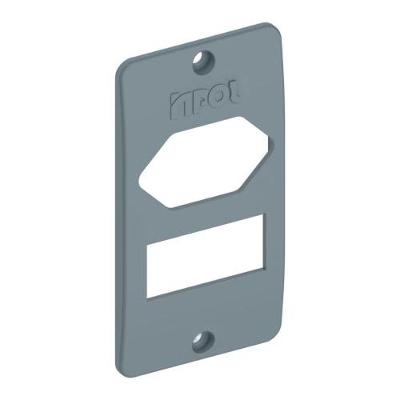 Tampa de Tomada 1 Tomada Hexagonal 1 Tecla 3-4 com Segurança em PVC Cinza Inpol