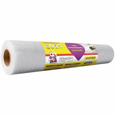 Tela de Poliéster Estruturante Rolo Reforço Argamassas Branco Quartzolit 0,73CMx10M