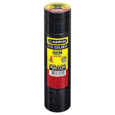 Fita Isolante Antichama 930 Isolamento Elétrico Resistente a Chamas Preto Adelbras