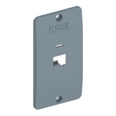 Tampa de Eletroduto 1 Posto Rede 3-4'' Isolante Elétrico Cinza Inpol