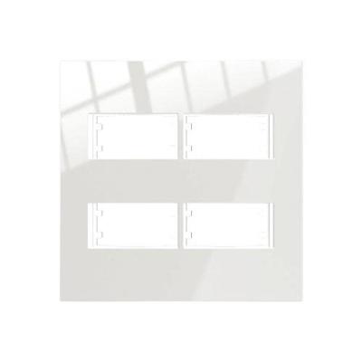 Espelho para Módulos Distanciados 4x4 ON para 4 Módulos Inox Bivolt Mec Tronic