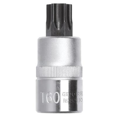Soquete Torx T30 com Pino Prensado Gedore Aço cromo-vanádio 1-2