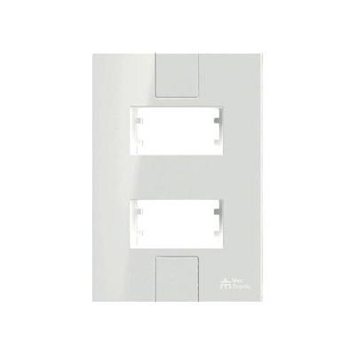 Espelho para Módulos Click com 2 Módulos Distanciados Branco Mec Tronic