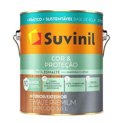 Esmalte Cor & Proteção Base Água Brilhante Preto Suvinil 3,6L