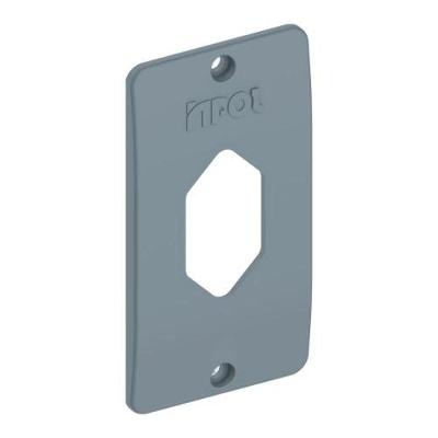 Eletroduto Tampa 1 Tomada Hexagonal Vertical 3-4 com Isolamento Elétrico Cinza Inpol