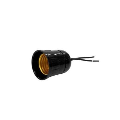 Soquete 19259 com Rabicho em Nylon Preto Ilumi Materiais Elétricos