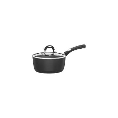 Panela Mônaco Antiaderente Alumínio Starflon T3 com Tampa de Vidro Preta Tramontina 20CM 2,6L