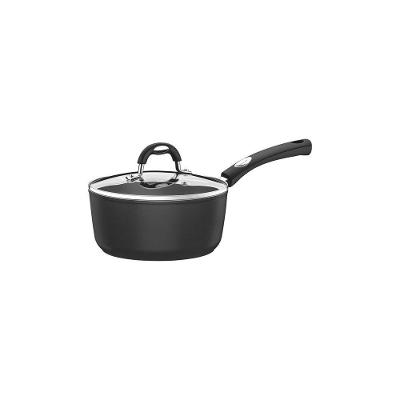 Panela Mônaco Antiaderente Alumínio com Tampa de Vidro e Cabo Aço Inox Cozinha Preto Tramontina