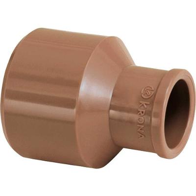 Bucha de Redução Soldável Longa KRONA 369 para Água Fria 40MM para 25MM Marrom Krona