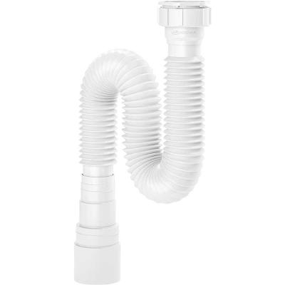 Sifão Sanfonado 860 com Encaixe DN 50-48-40-38 e Rosca 1.1-2 Branco Krona 730MM
