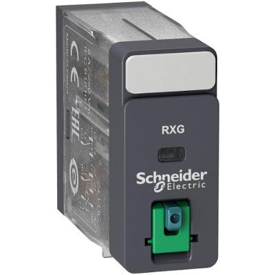 Relé Plug-in de Interface RXG21JD 2NAF 5A 12V DC com Botão de Teste Schneider Electric