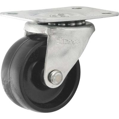 Rodízio Giratório 5629ME12-ZI Leve em Poliuretano Preto 31,7MM