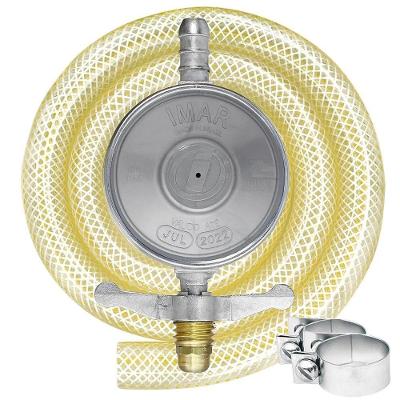 Regulador de Gás 0728-02 com Mangueira 80cm Blindado Inox Imar