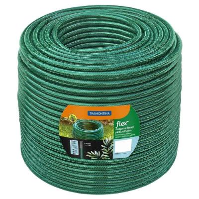 Mangueira de Jardim Flex Verde em PVC 1-2 com 3 Camadas 200m Tramontina