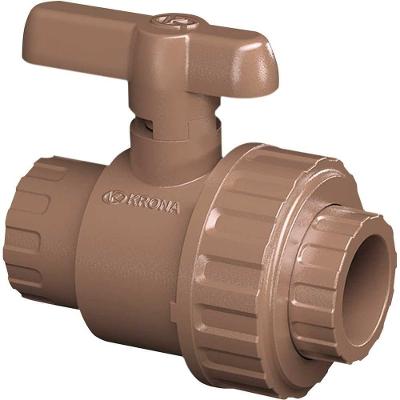 Registro de Esfera 561 com União Marrom Krona 20MM 7,5 KGF-CM²